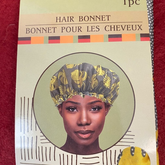 African Print 🇬🇭 Hair Bonnet & Hair Pick 🪮  Bundle - Picture 2 of 4